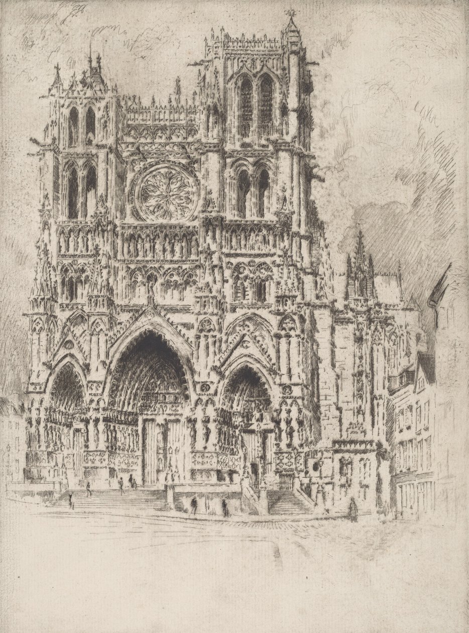 Vestfronten, Amiens, 1907. av Joseph Pennell