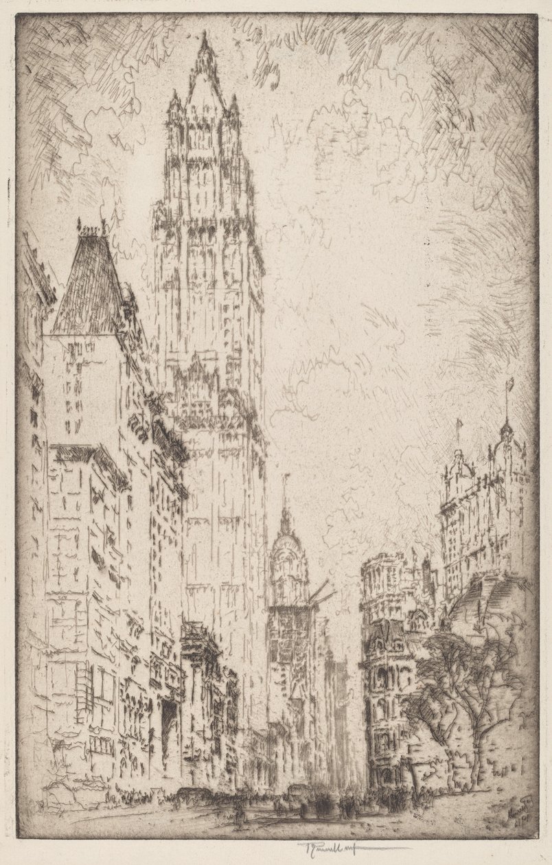 Woolworth-bygningen av Joseph Pennell