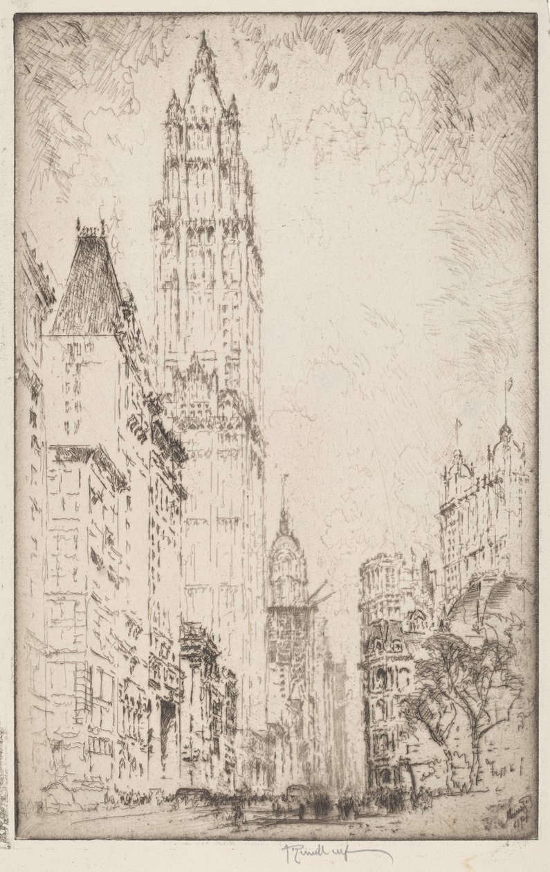 Woolworth-bygningen av Joseph Pennell