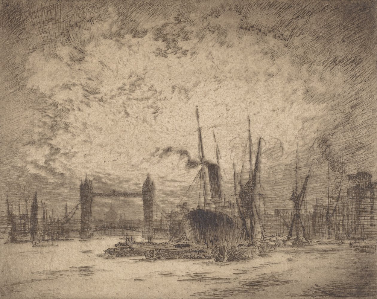 Tower Bridge, kveld, 1905. av Joseph Pennell