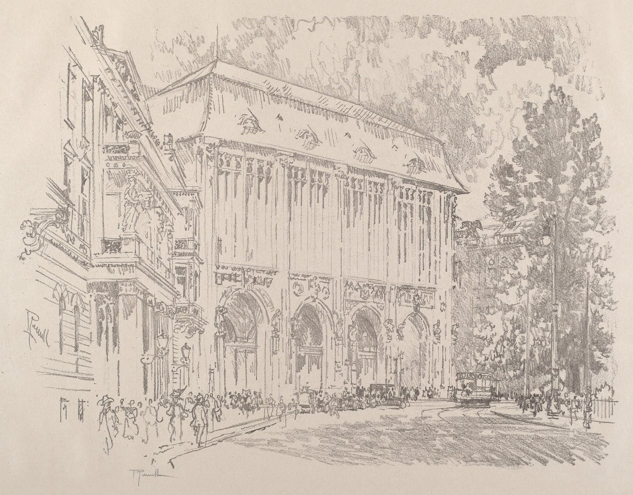Wertheim, Leipziger Platz, Berlin av Joseph Pennell