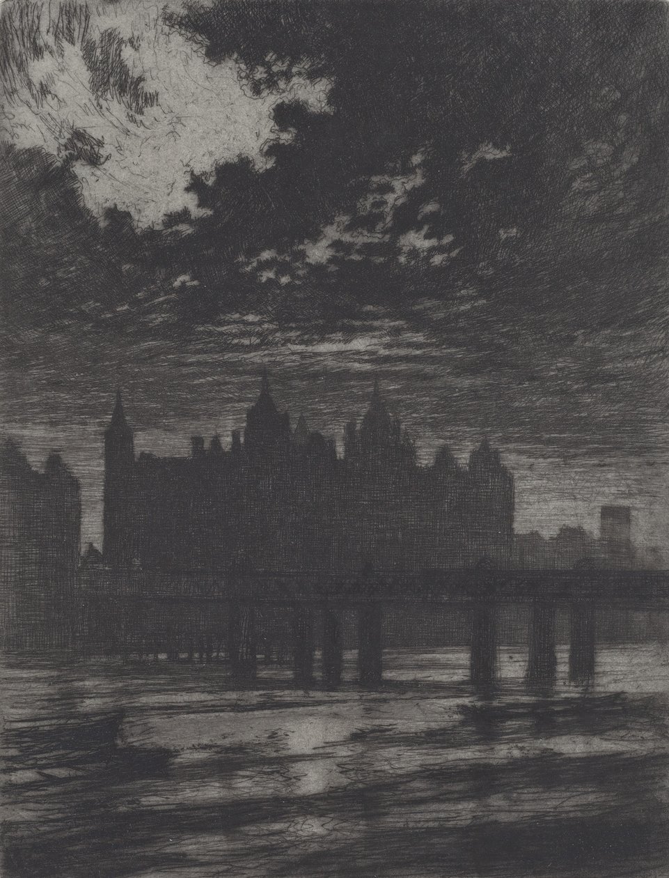 Whitehall Court, 1903. av Joseph Pennell