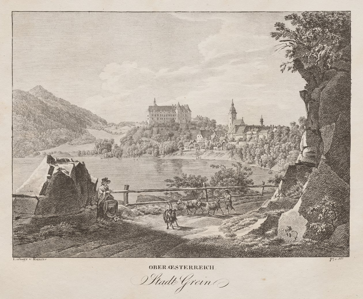 Øvre Østerrike, byen Grein av Joseph Roettiers