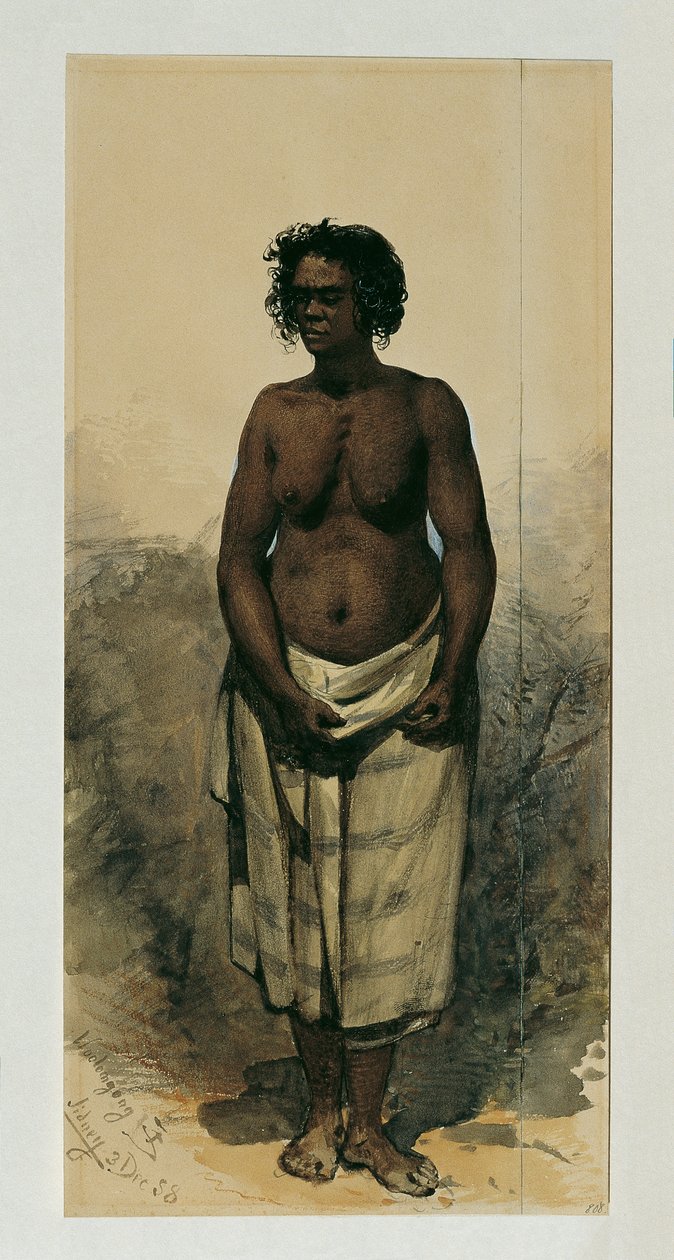 Aboriginal kvinne fra Woolongong (Wollongong), Australia av Joseph Selleny