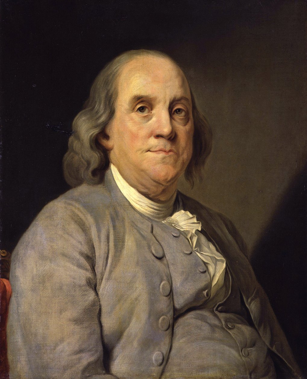 Portrett av Benjamin Franklin av Joseph Siffred (after) Duplessis