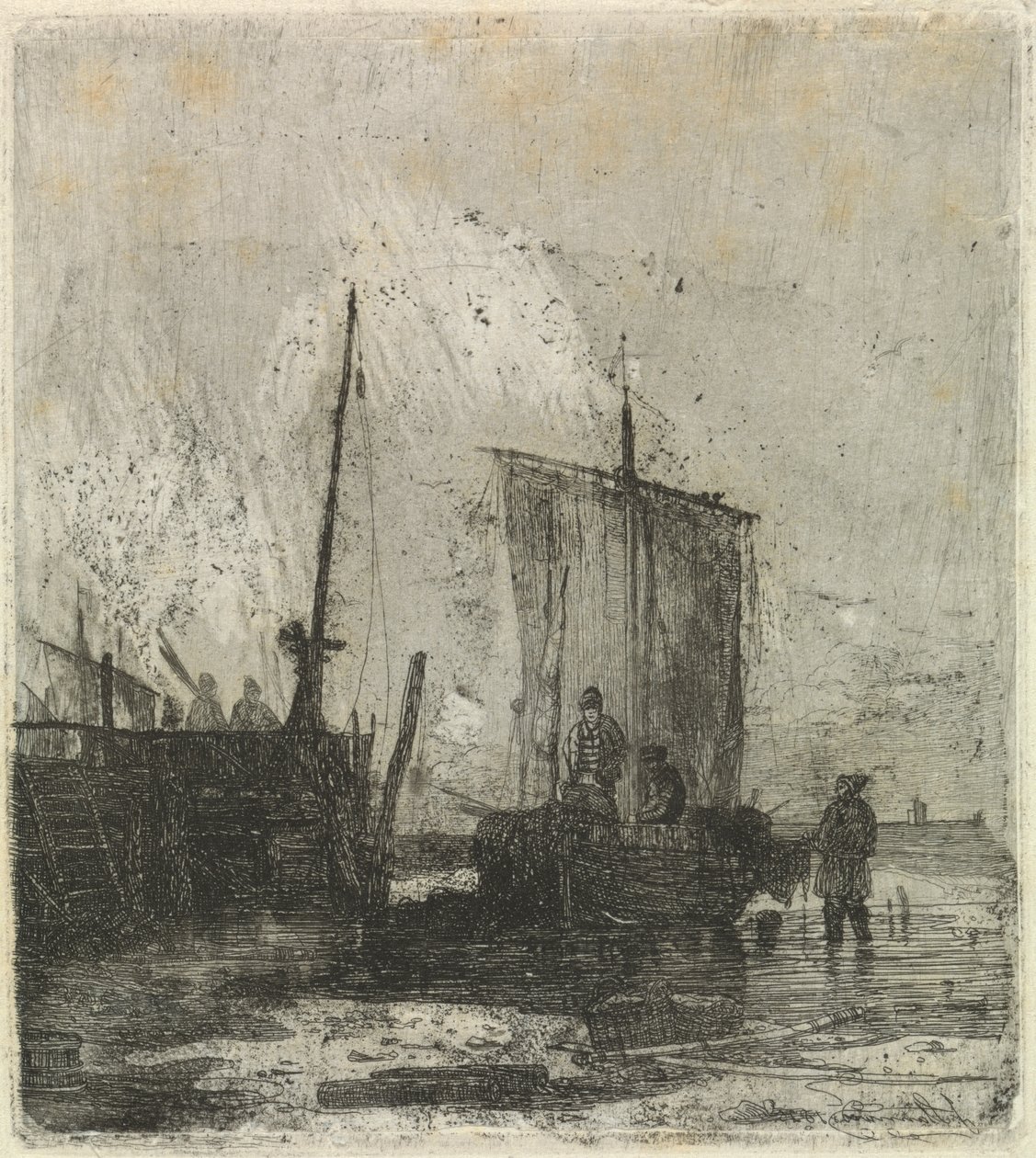 Båter i en brygge av Joseph Stannard