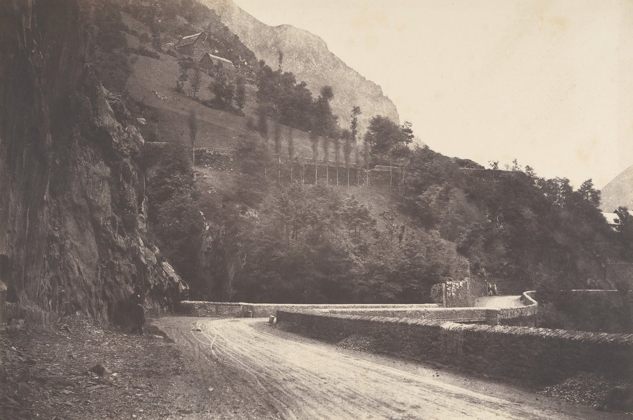 Vei fra Pierrefitte til Luz St Sauveur, 1853. av Joseph Vigier