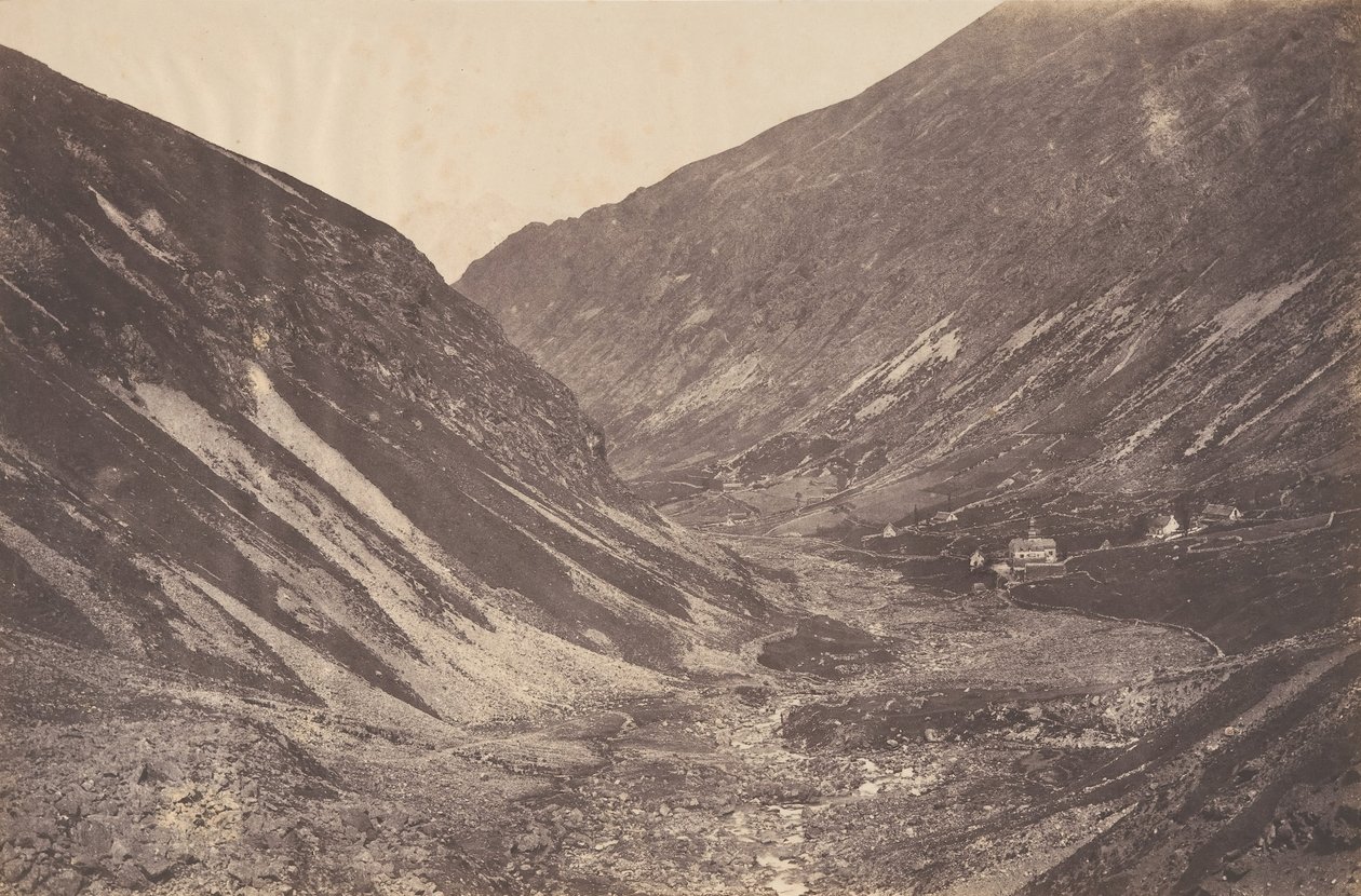Héas-dalen og kapellet, St-Sauveur, 1853. av Joseph Vigier