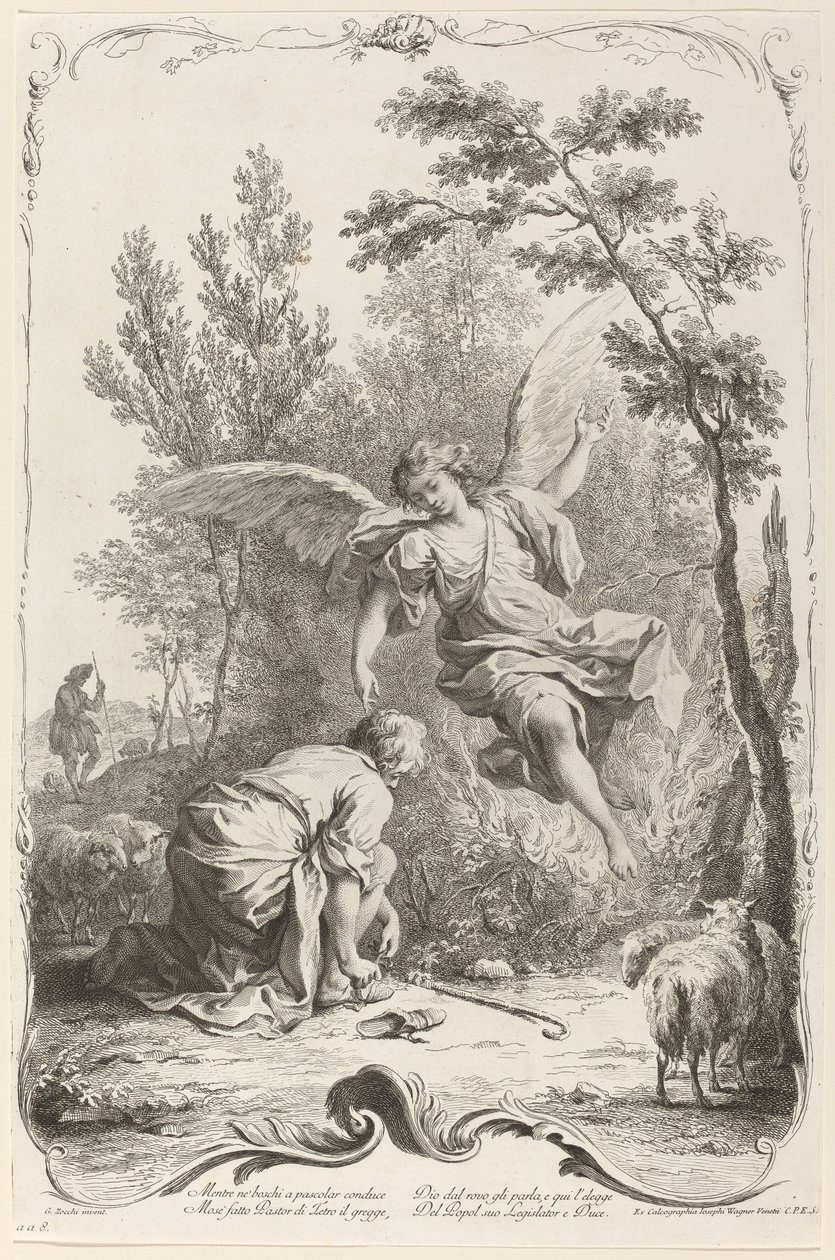 Moses og den brennende busken av Joseph Wagner