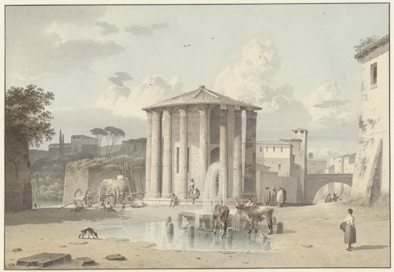 Vesta-tempelet i Roma av Josephus Augustus Knip