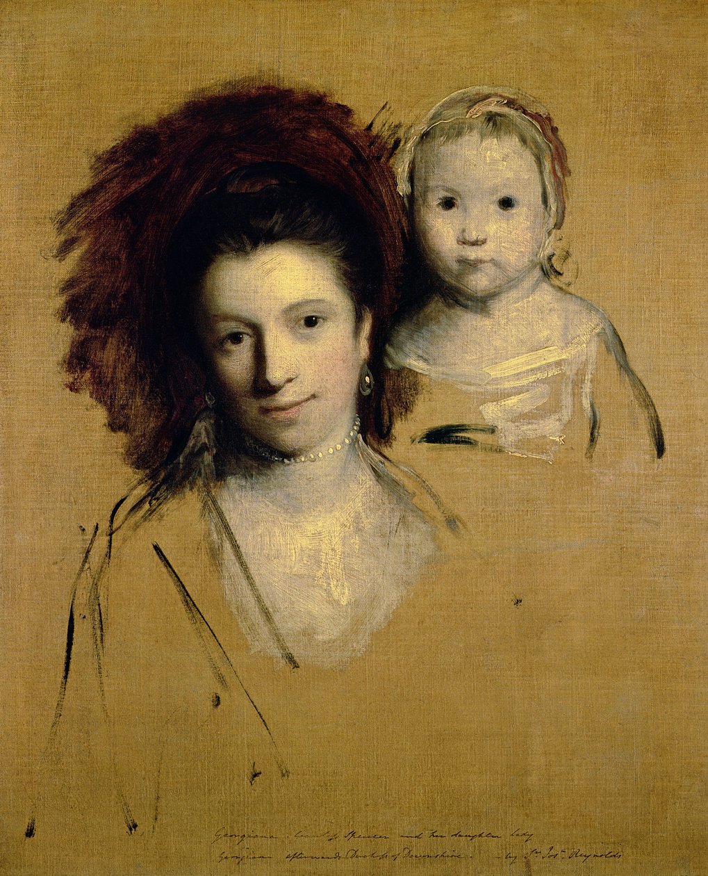 Georgiana, grevinne Spencer og hennes datter Lady Georgiana, etterpå hertuginne av Devonshire, 1759 av Joshua Reynolds