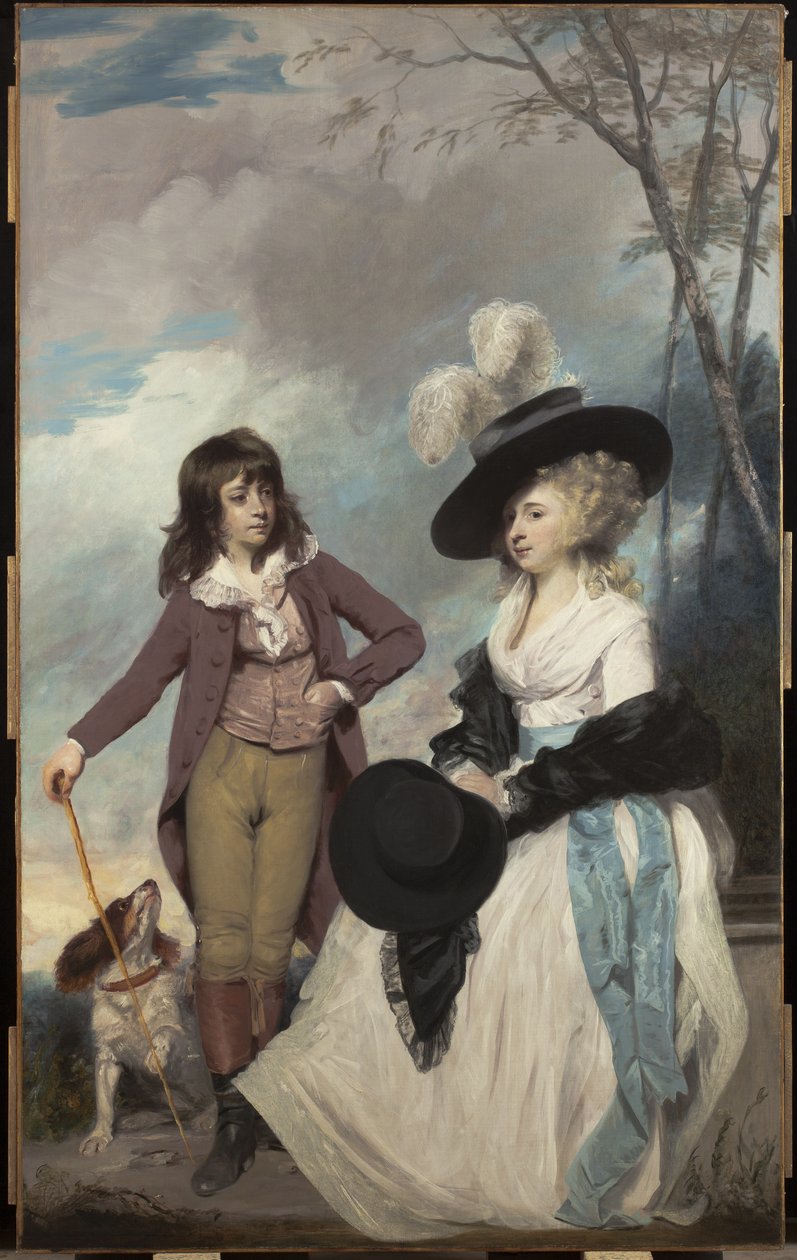 Maria Marow Gideon og hennes bror, William, 1786-87 av Joshua Reynolds