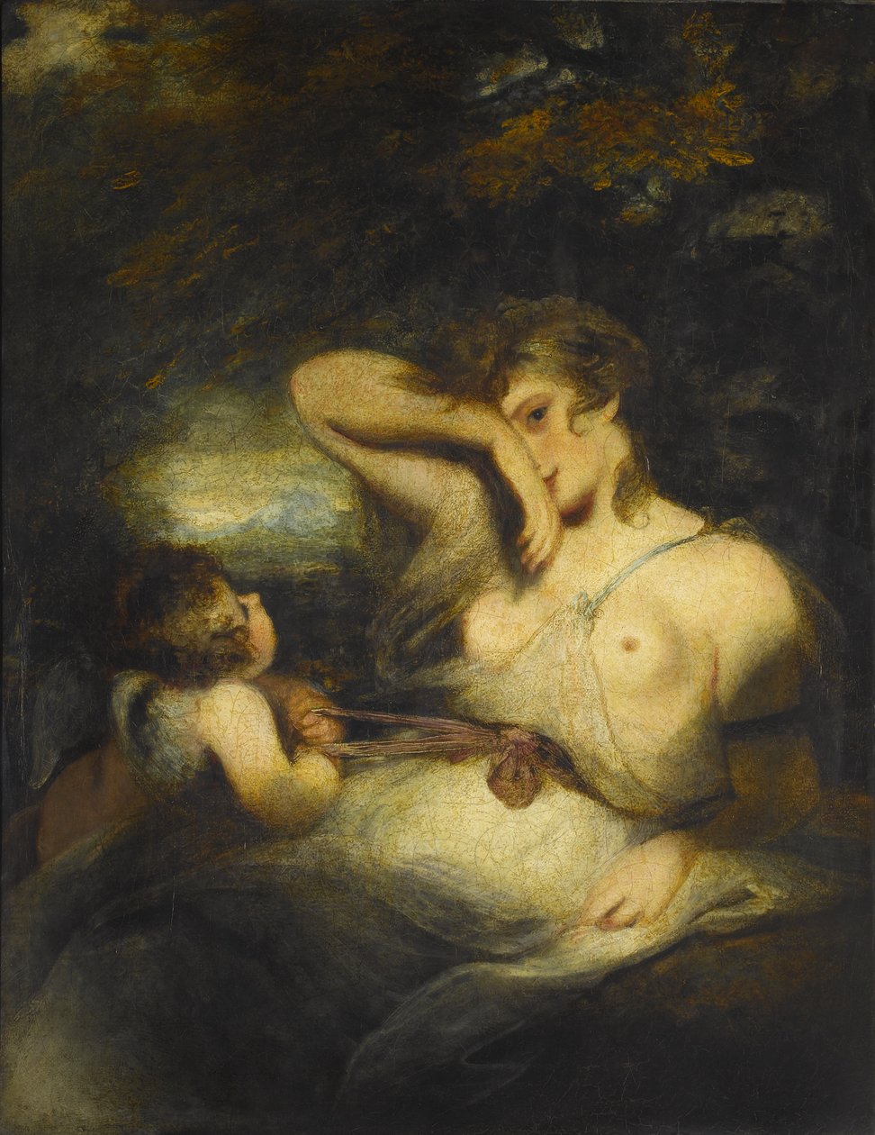 The Snake in the Grass (Love Unloosing the Zone of Beauty), 1785 av Joshua Reynolds