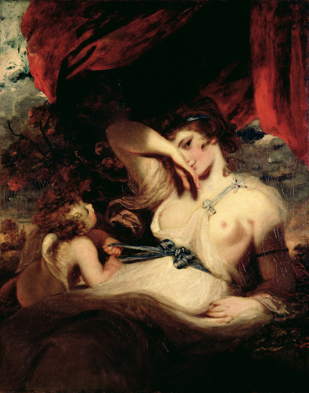 Amor som løsner beltet til Venus av Joshua Reynolds
