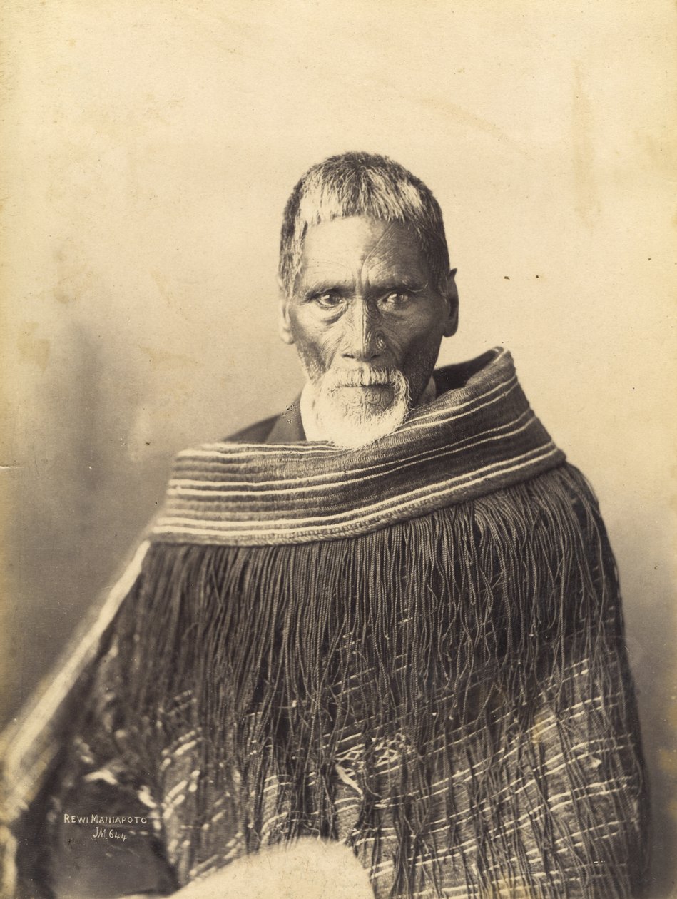 Rewi Maniapoto, ca. 1890 (albumtrykk) av Josiah Martin