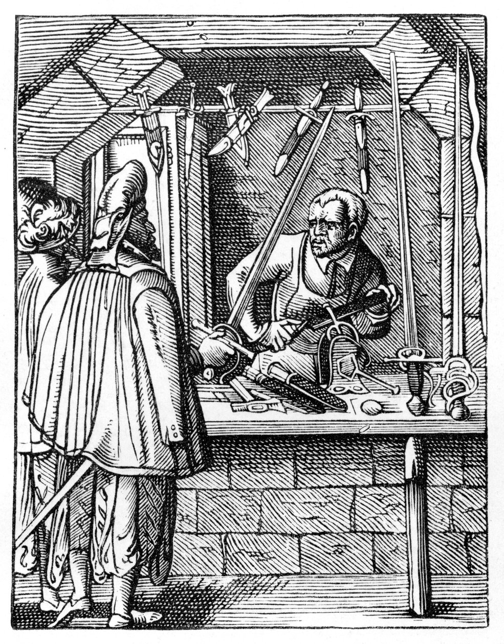 Sverdmaker, c1559-1591 av Jost Amman