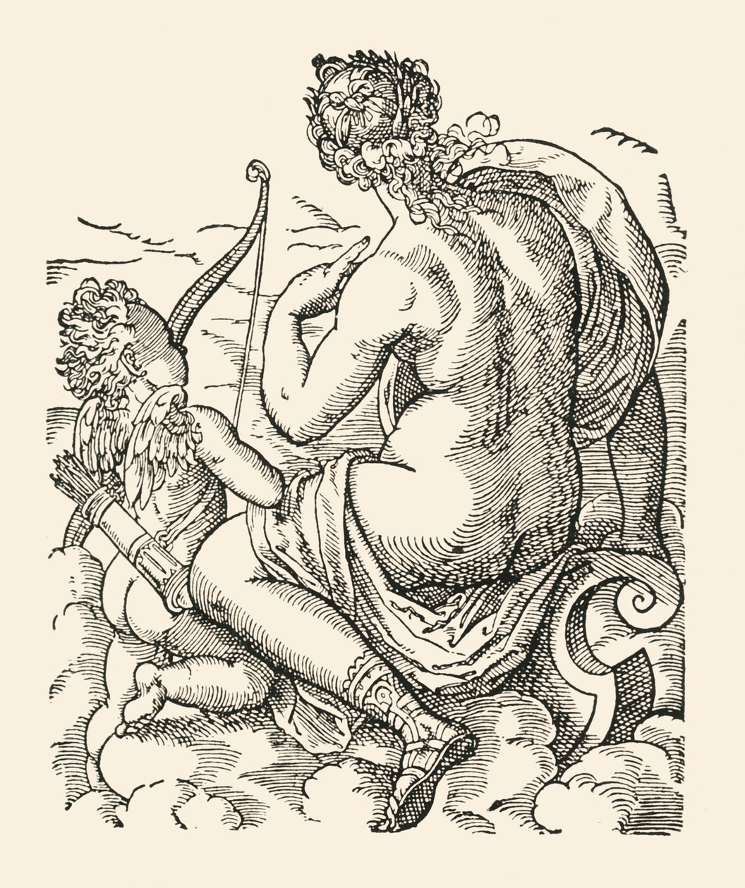Venus og Amor, 1906. av Jost Ammon