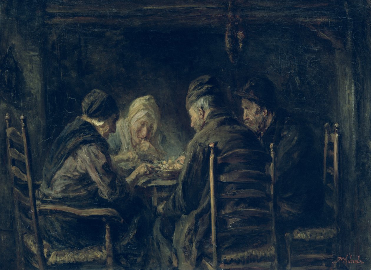 Potetspiserne, 1902 av Jozef Israëls