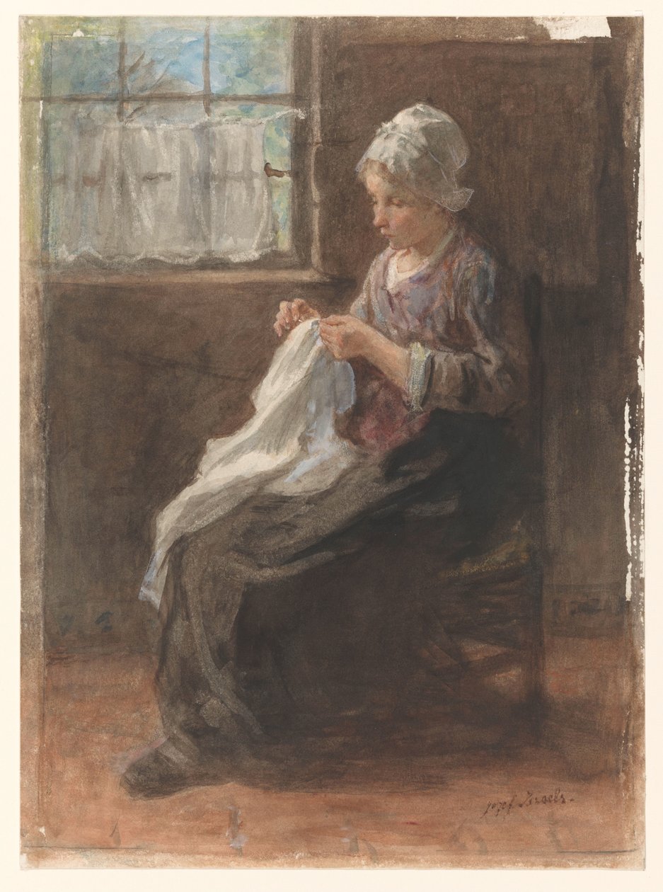syersken av Jozef Israëls (signed by artist)