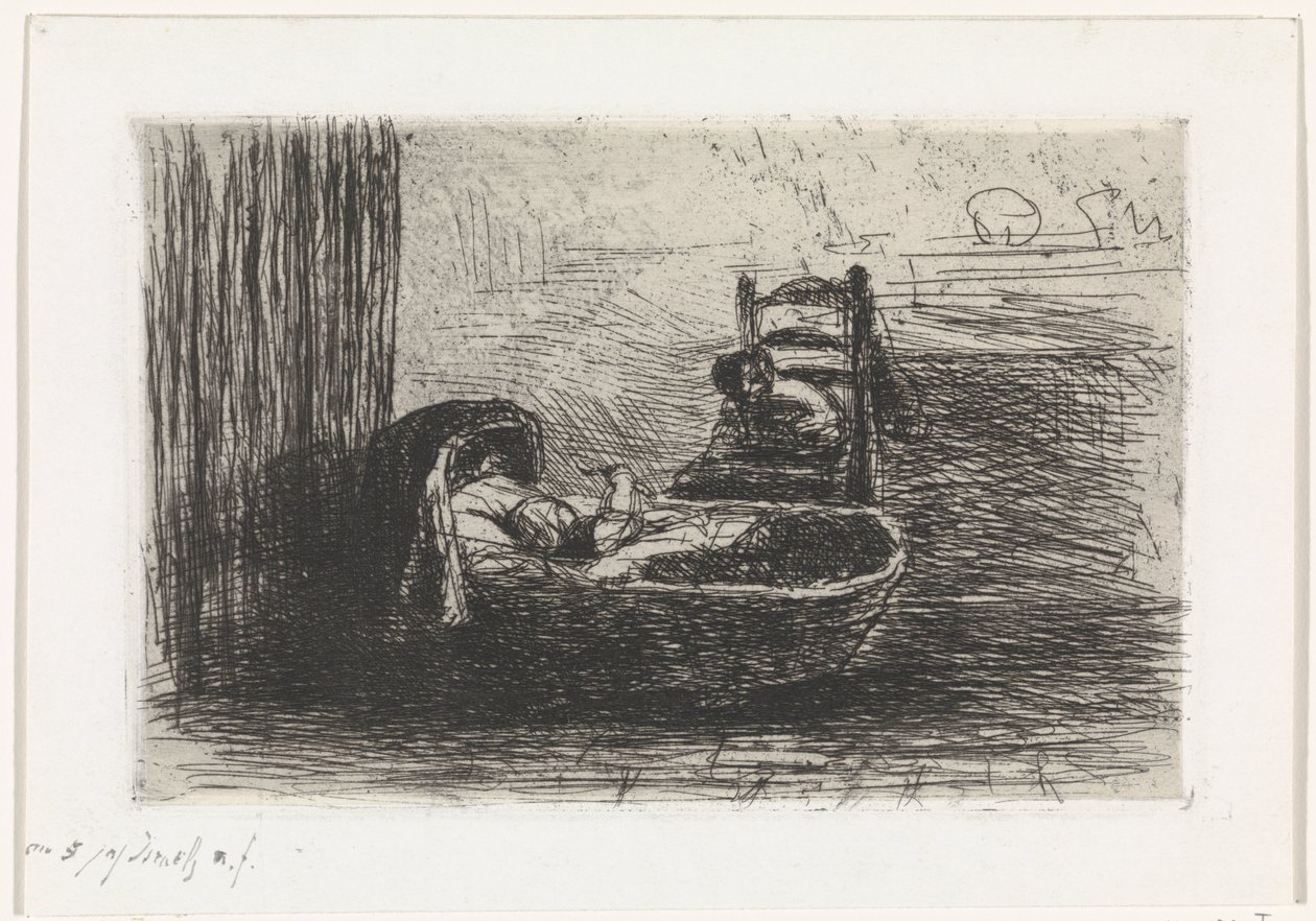 barnet veier av Jozef Israëls (signed by artist)