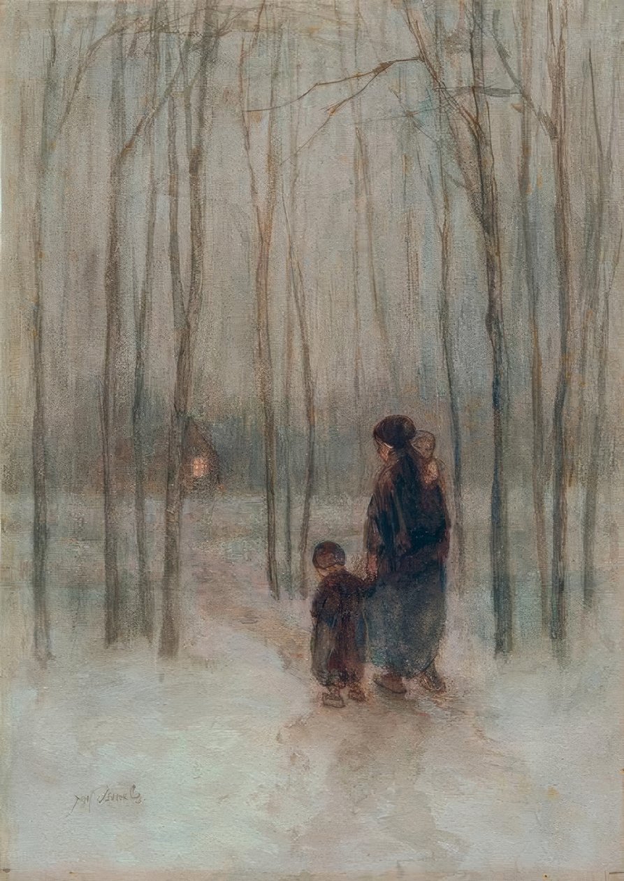 Eventide i skogen av Jozef Israëls