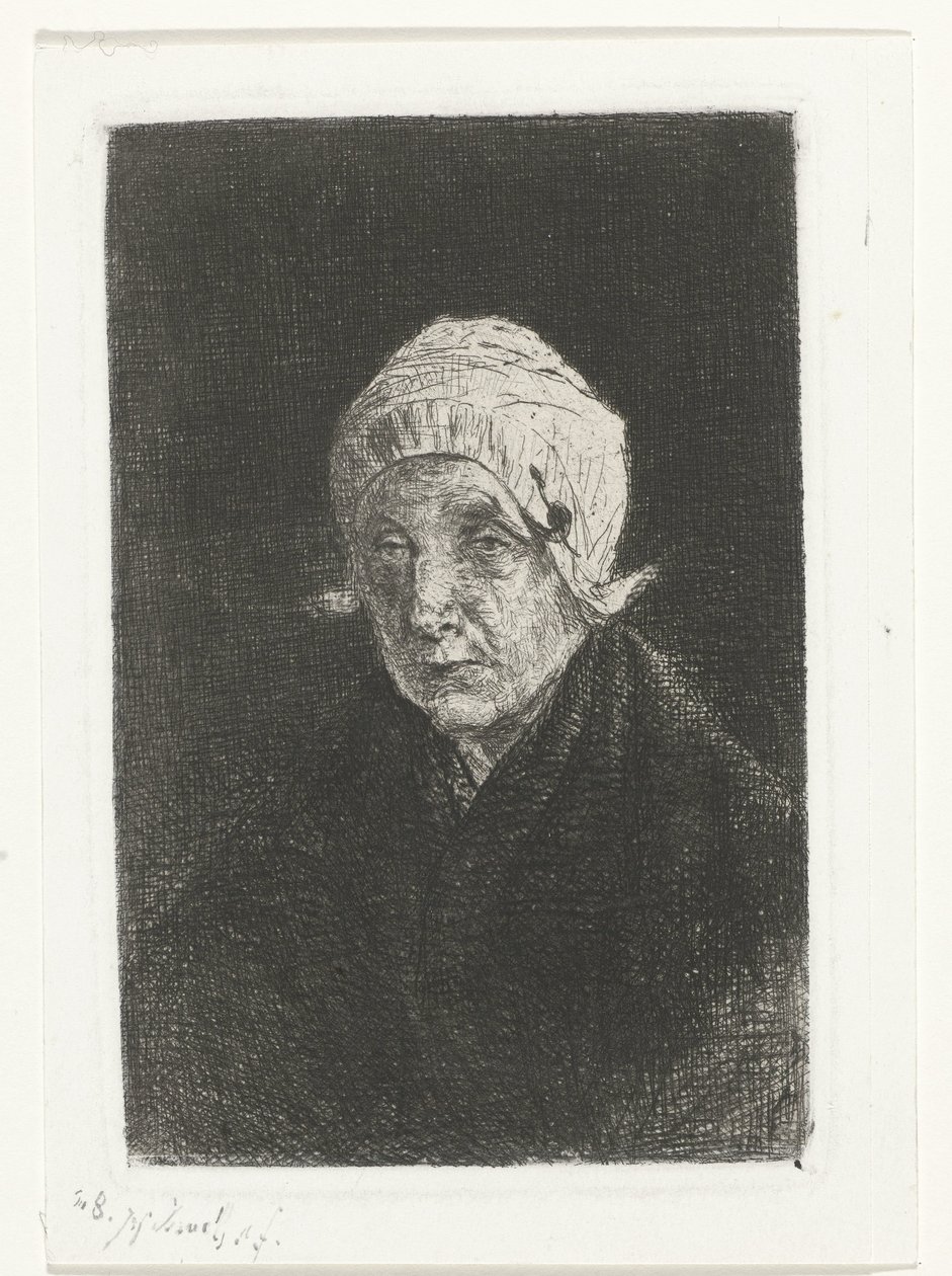 gammel dame Katwijk av Jozef Israëls