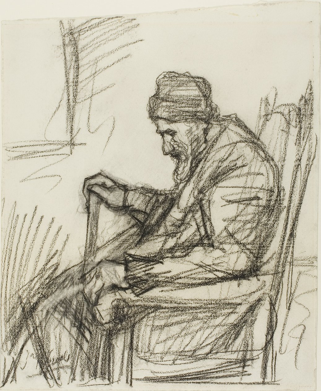Sittende gammel mann av Jozef Israëls