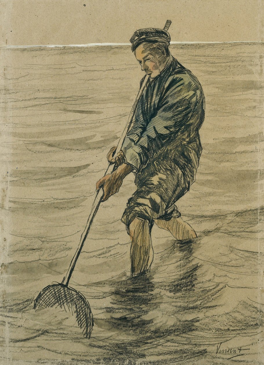 Shells Fisherman, 1863-90 av Jozef Israëls