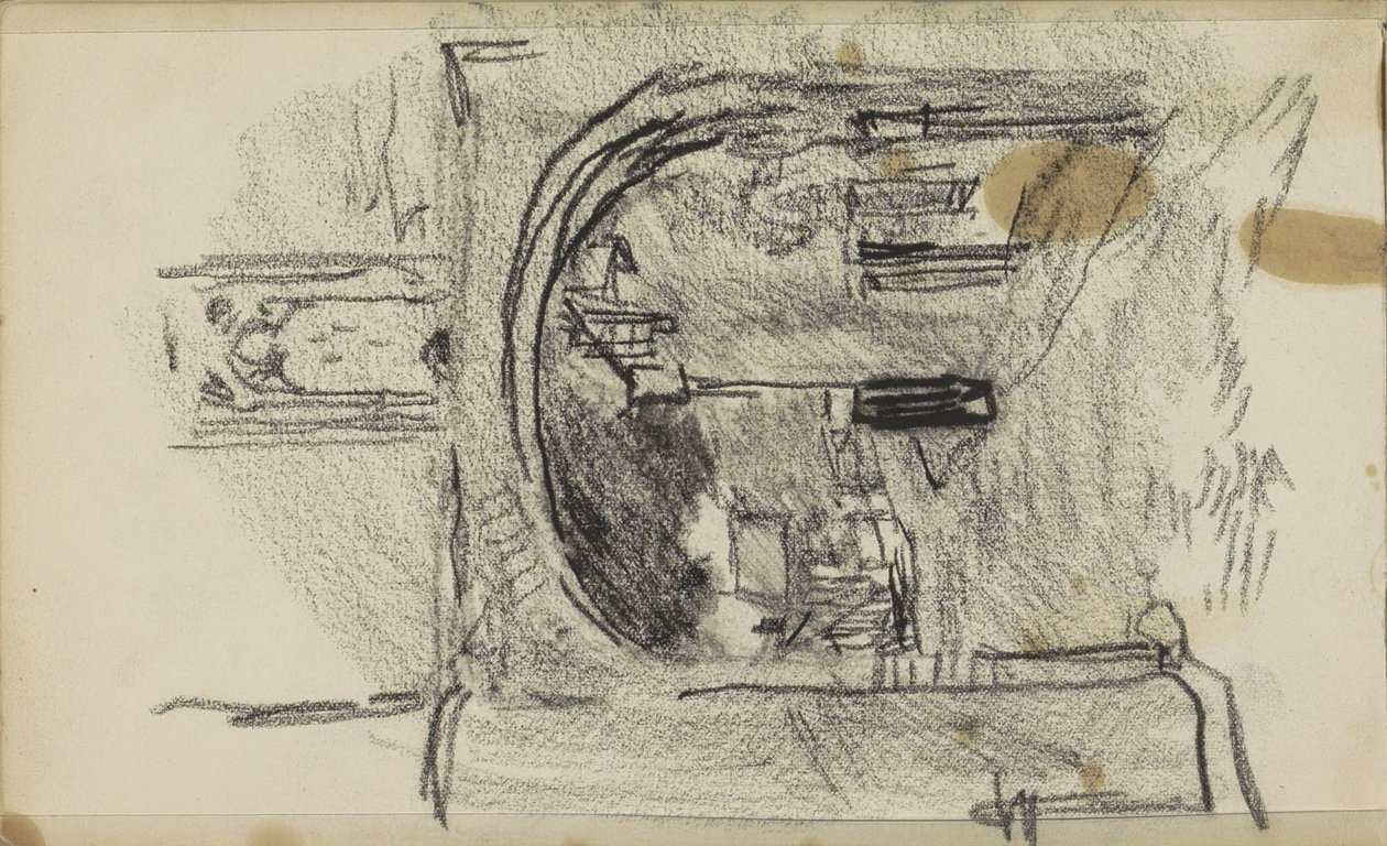Gate sett gjennom en port av Jozef Israëls