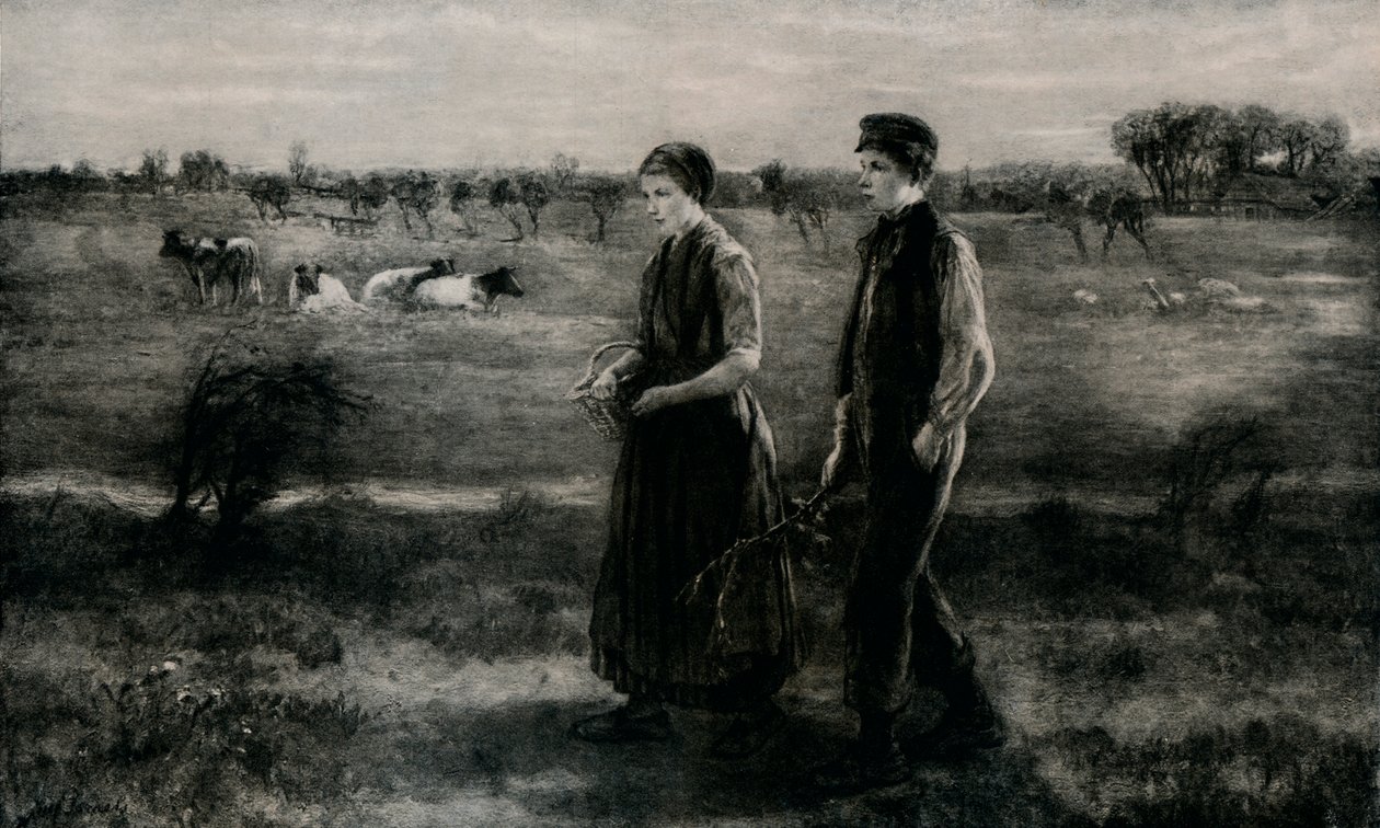 The Shy Lover, c1890, 1912 av Jozef Israëls