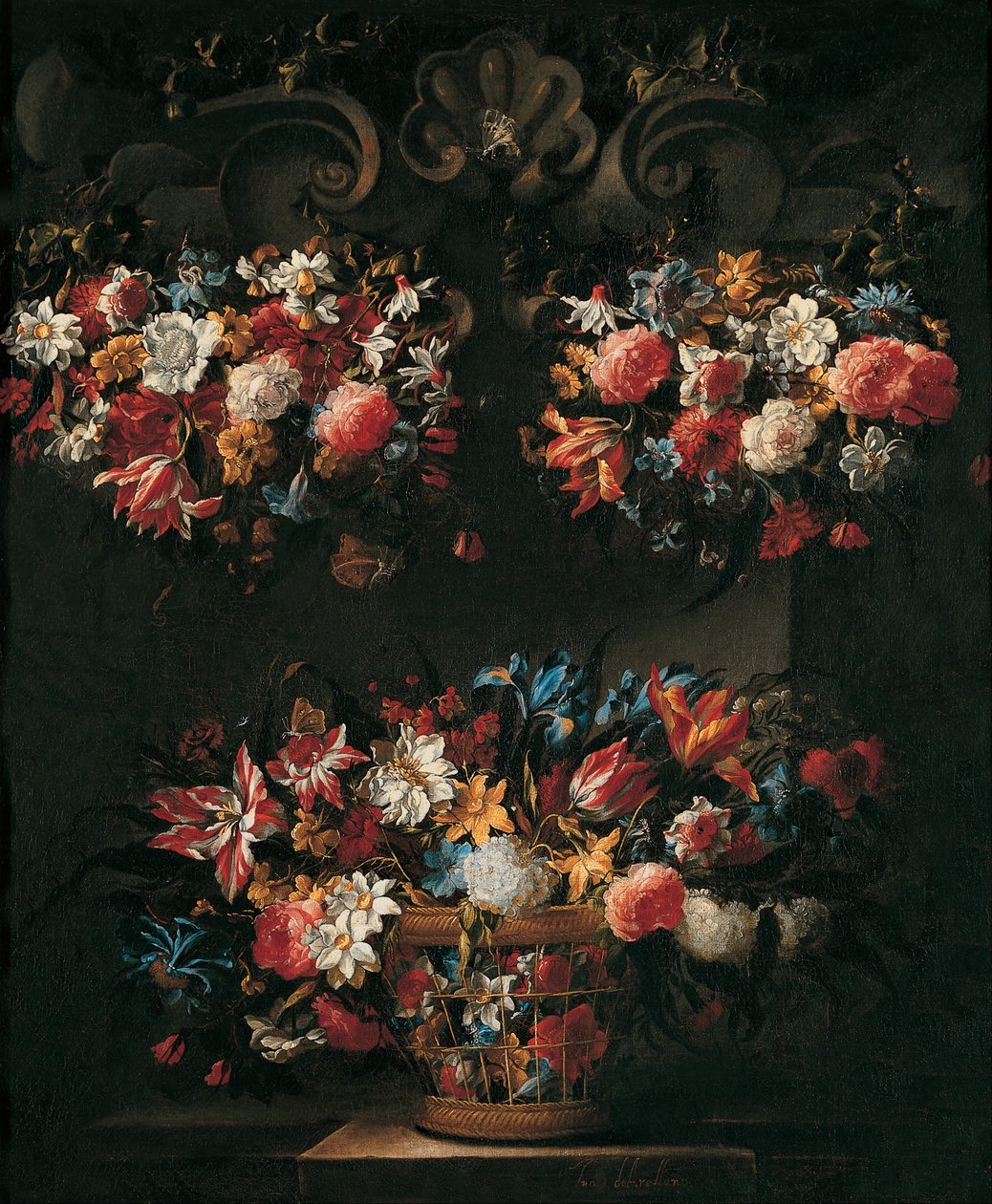 Stilleben med blomster av Juan de Arellano