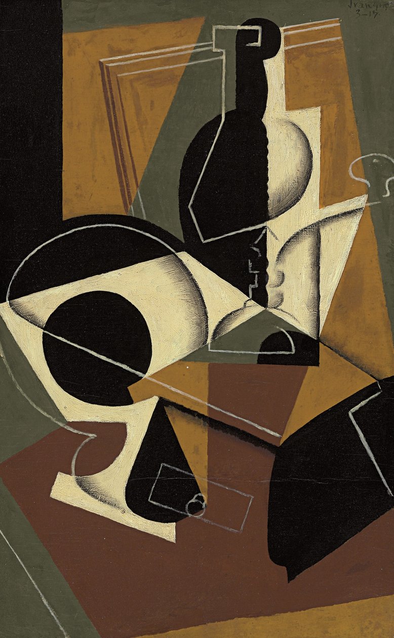 Kaffe og flaskemølle av Juan Gris