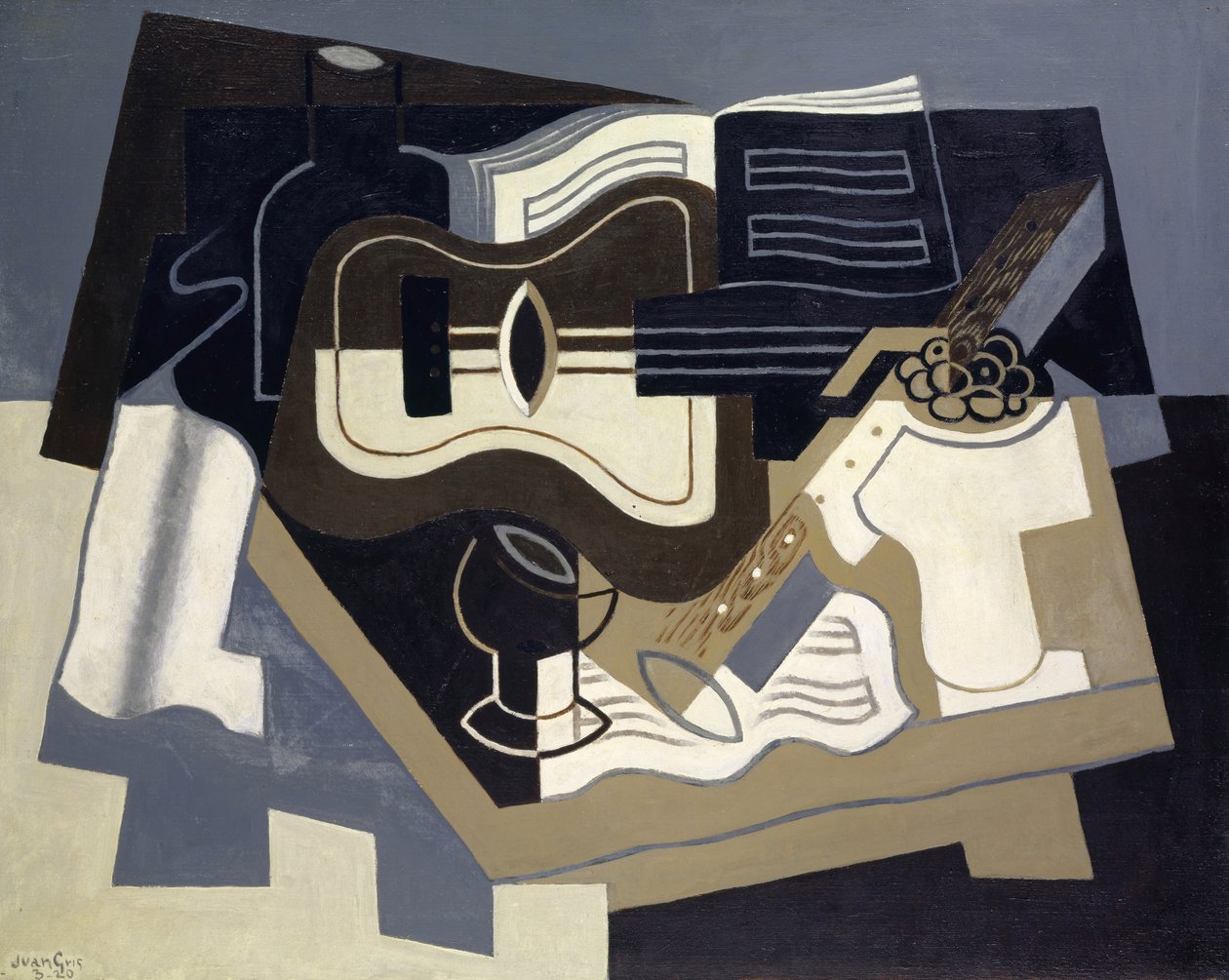 Gitar og klarinett, 1920 av Juan Gris