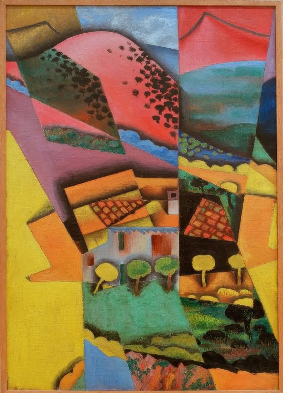 Landskap på Ceret av Juan Gris