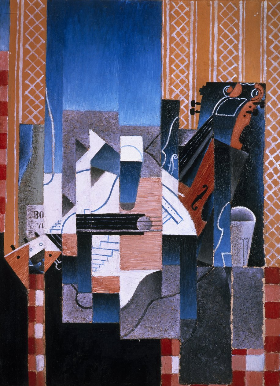 Fiolin og gitar av Juan Gris