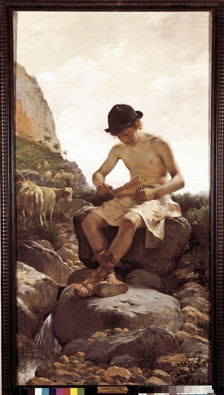 Ung gjeter. (Maleri, 1900-tallet) av Juan Belda Norales