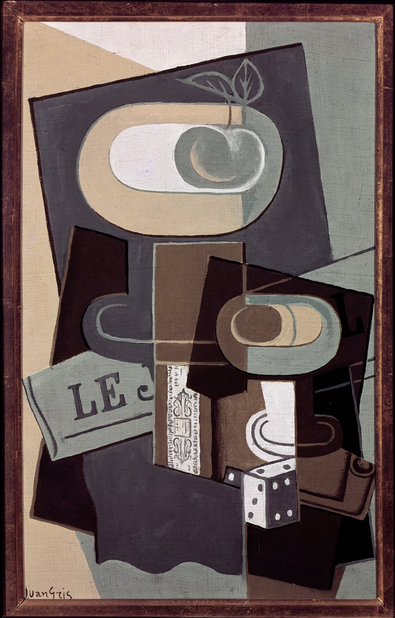 Terninger (olje på lerret av Juan Gris