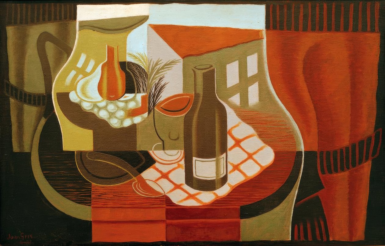 Pidestallbordet foran vinduet av Juan Gris