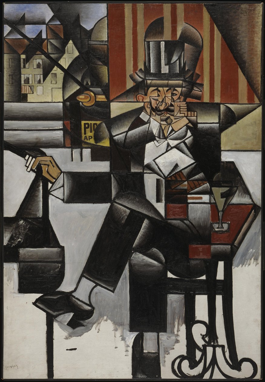 Mann på en kafé, 1912. av Juan Gris