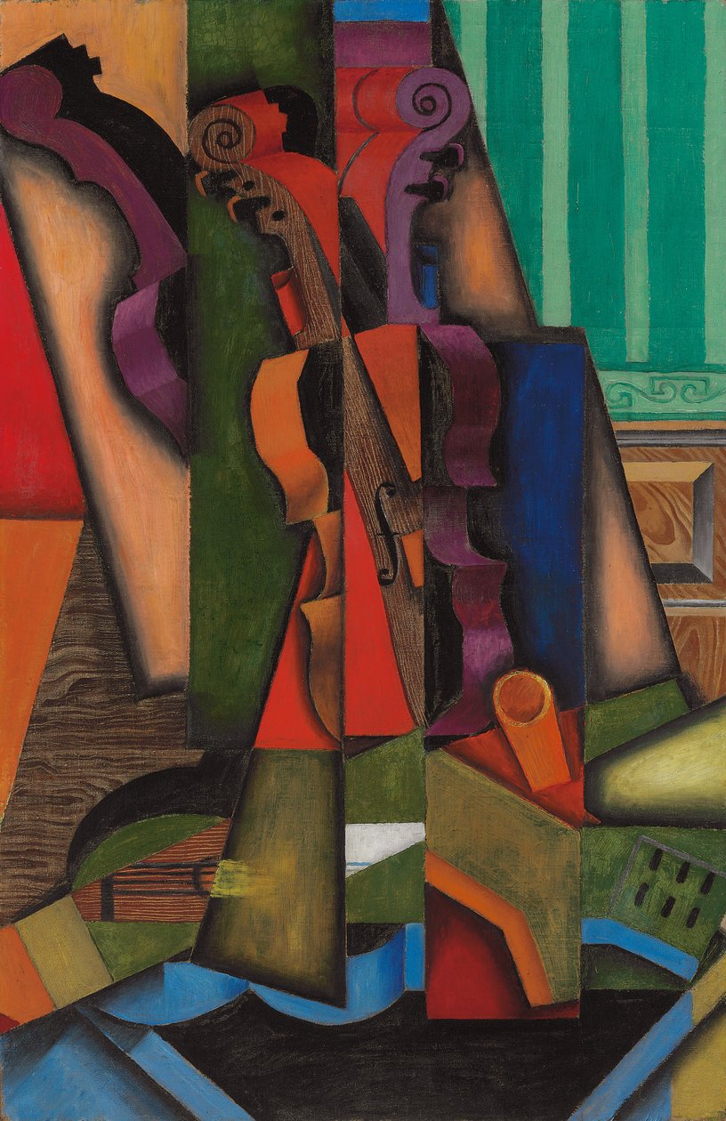 Fiolin og gitar av Juan Gris