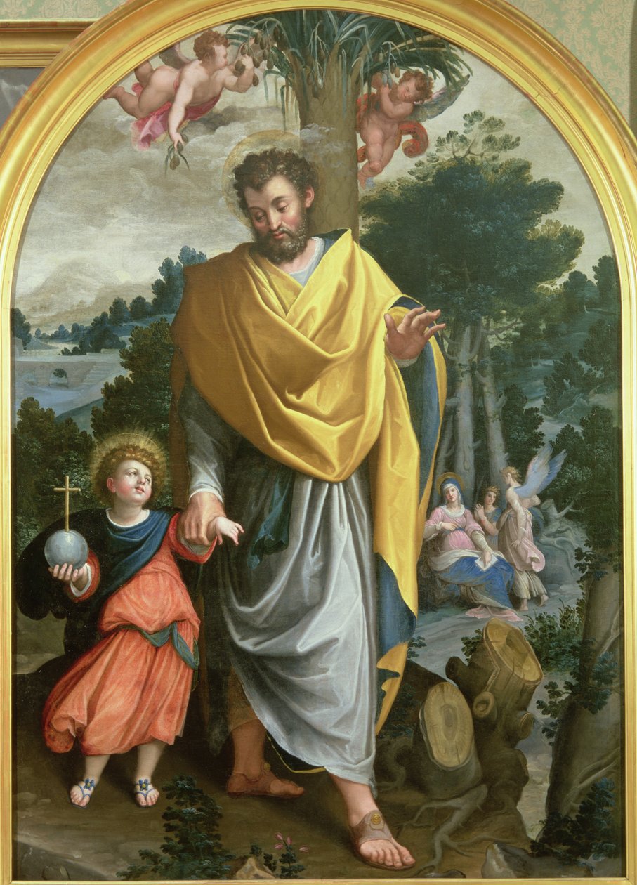 St. Joseph leder spedbarnet Kristus av Juan Sanchez Cotan
