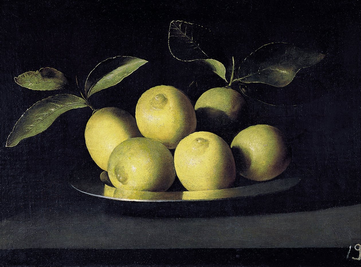 Stilleben av sitroner av Juan de Zurbaran