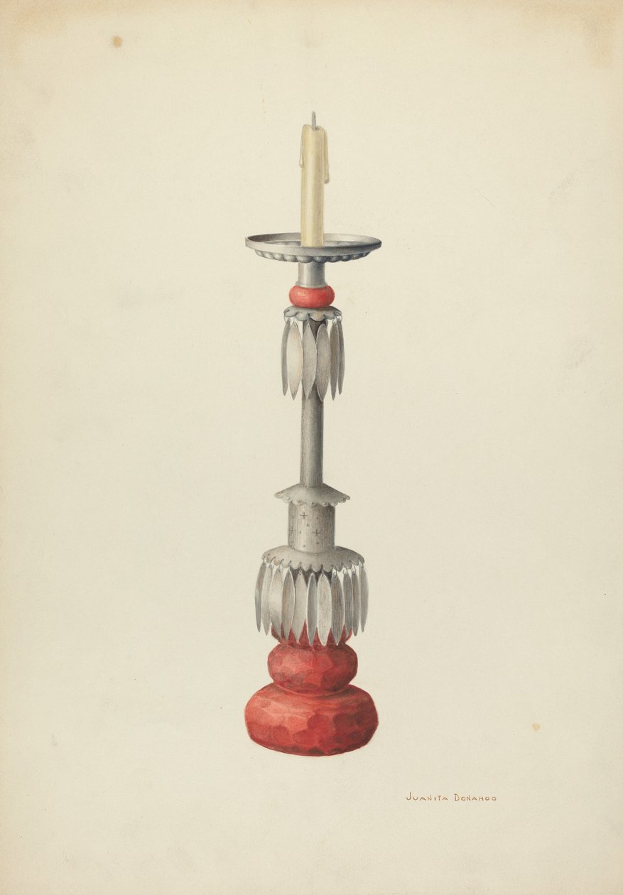 Lysestake en av et par, ca. 1941. av Juanita Donahoo