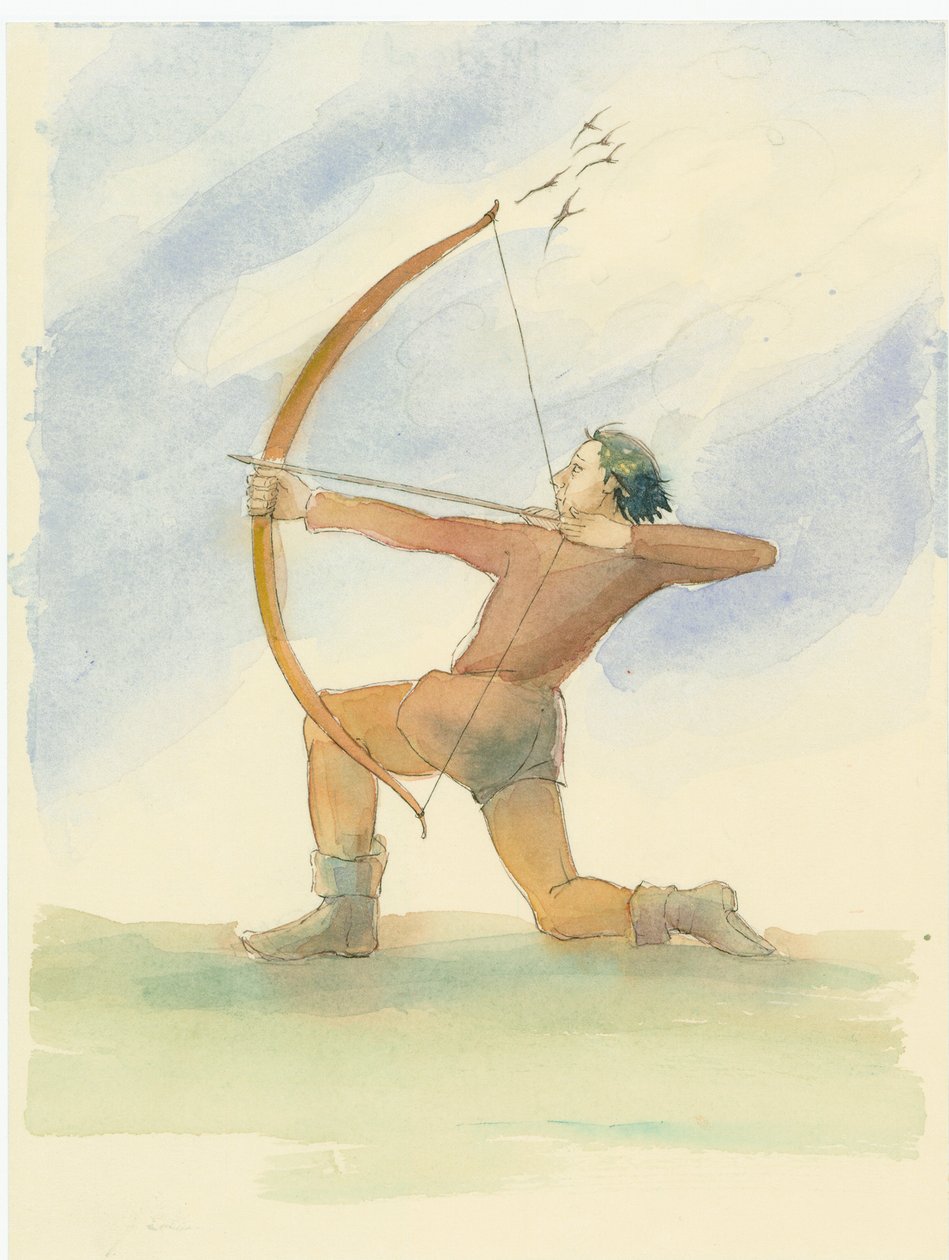 En middelaldersk bueskytter, 2004. av Judith Dobie