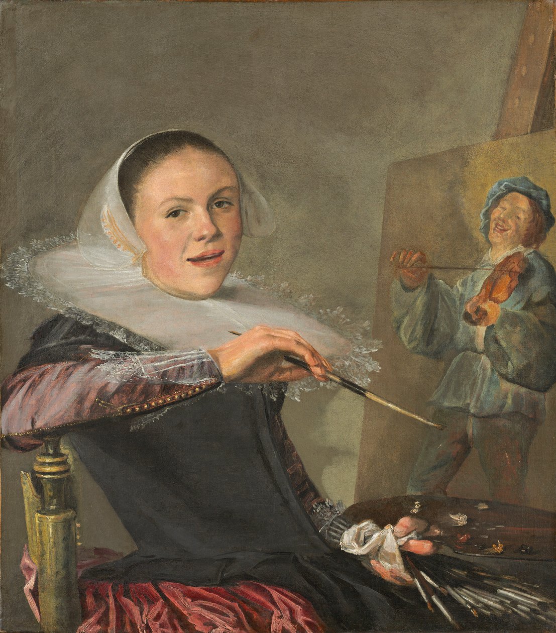 Selvportrett, ca. 1630 (olje på lerret) av Judith Leyster