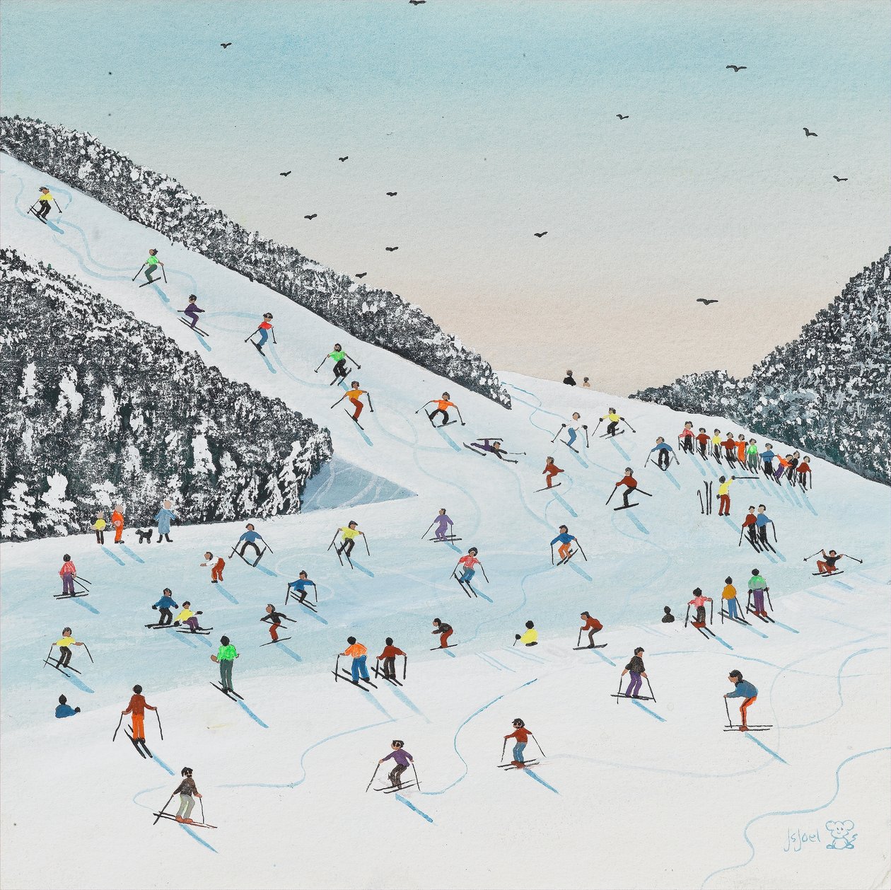 Utforløp (gouache på papir) av Judy Joel