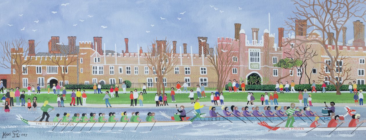 Dragebåtracing på Hampton Court, 1993 av Judy Joel
