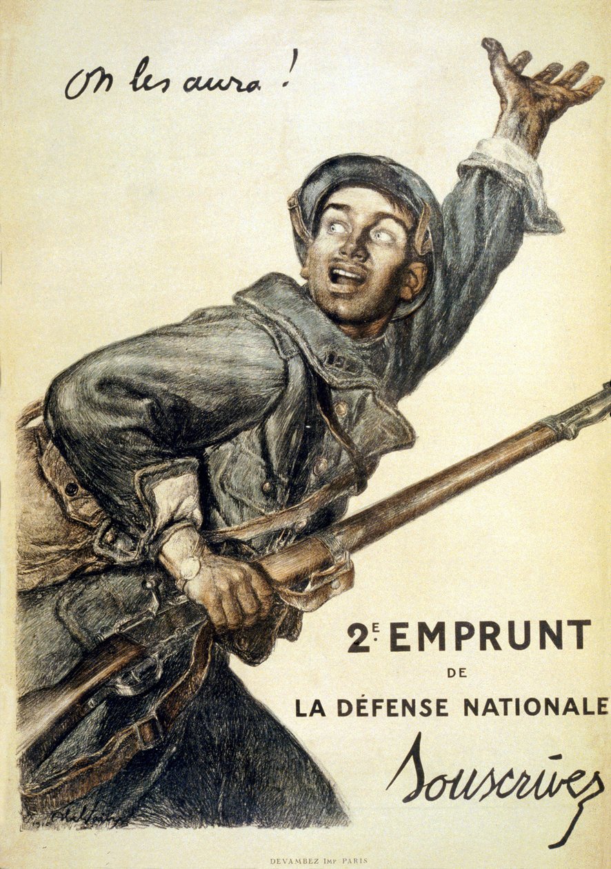 Vi tar dem! Det 2. nasjonale forsvarslånet. Abonner, 1916 av Jules Abel Faivre