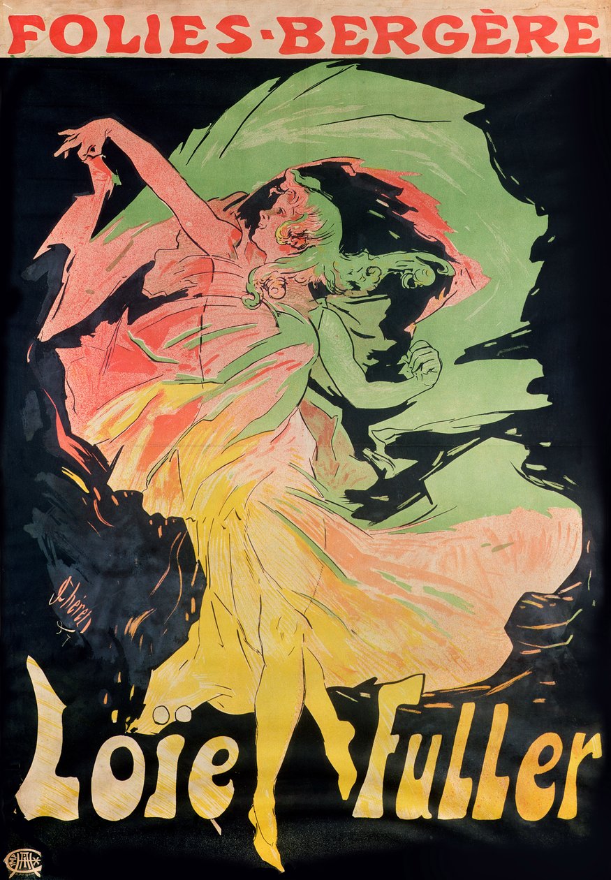 Folies Bergere: Loie Fuller, Frankrike, 1897 av Jules Cheret