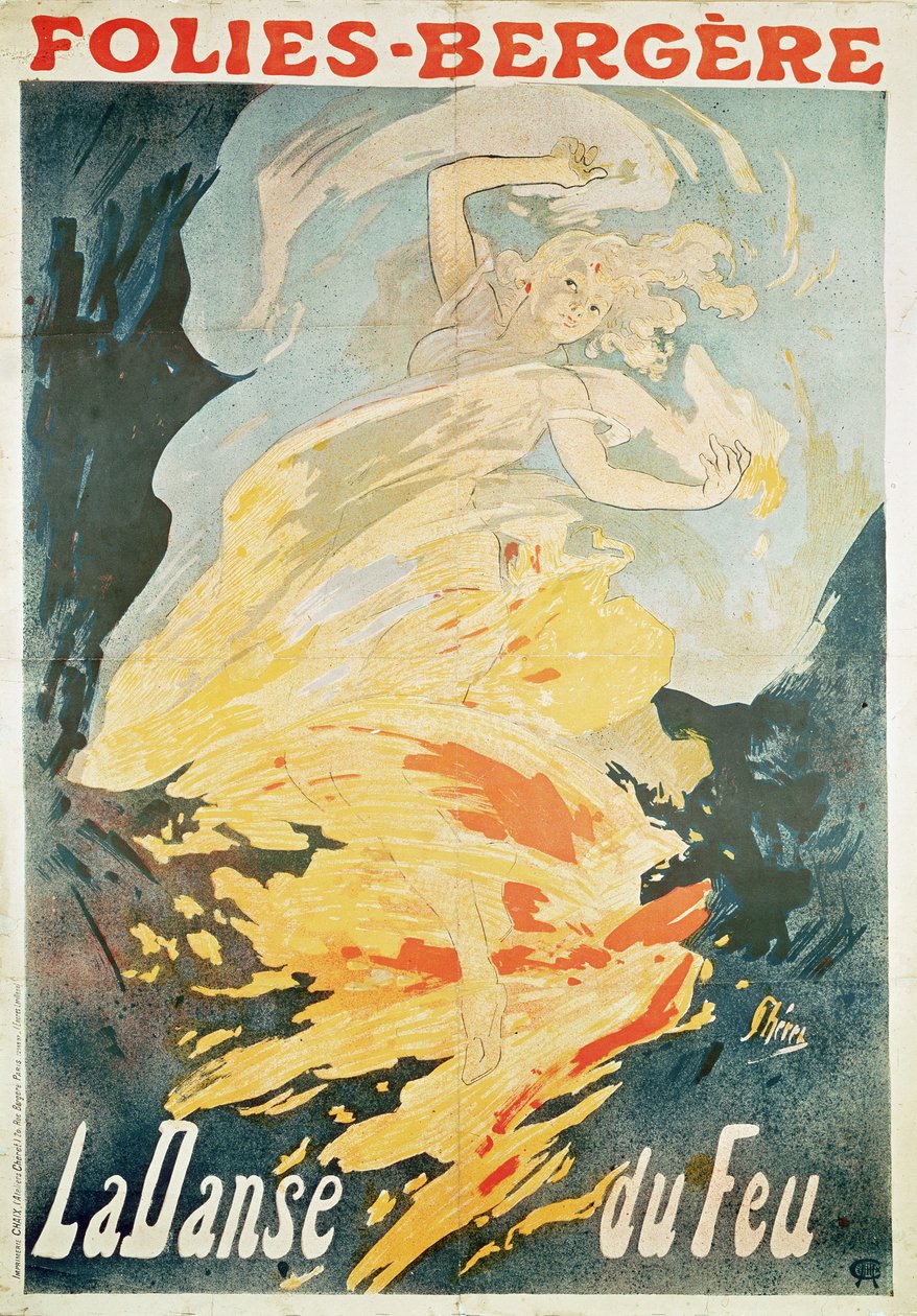 Folies Bergere: Ilddansen, Frankrike 1897 av Jules Cheret